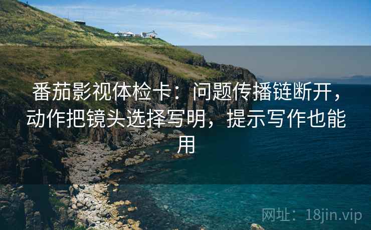 番茄影视体检卡:问题传播链断开,动作把镜头选择写明,提示写作也能用