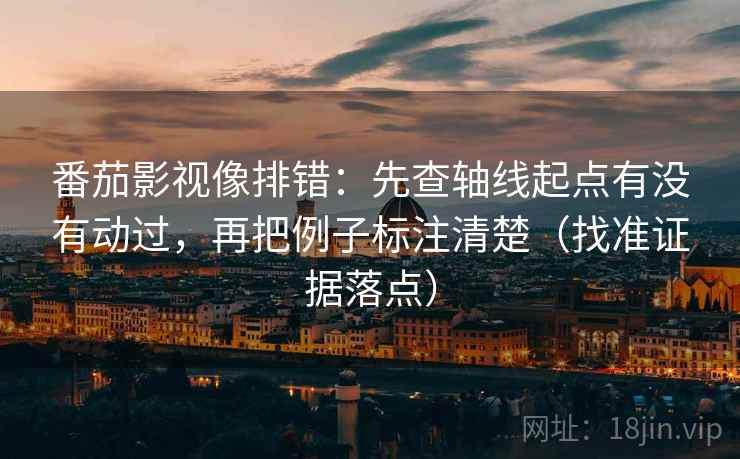 番茄影视像排错:先查轴线起点有没有动过,再把例子标注清楚(找准证据落点)